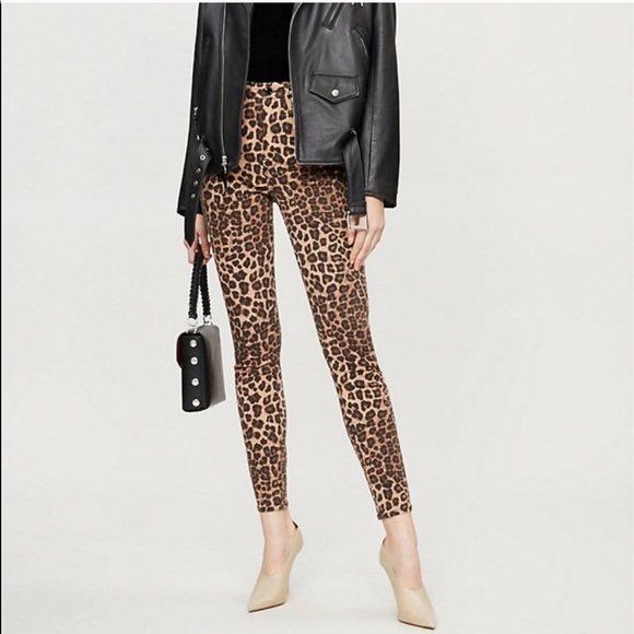 good american leopard jeans